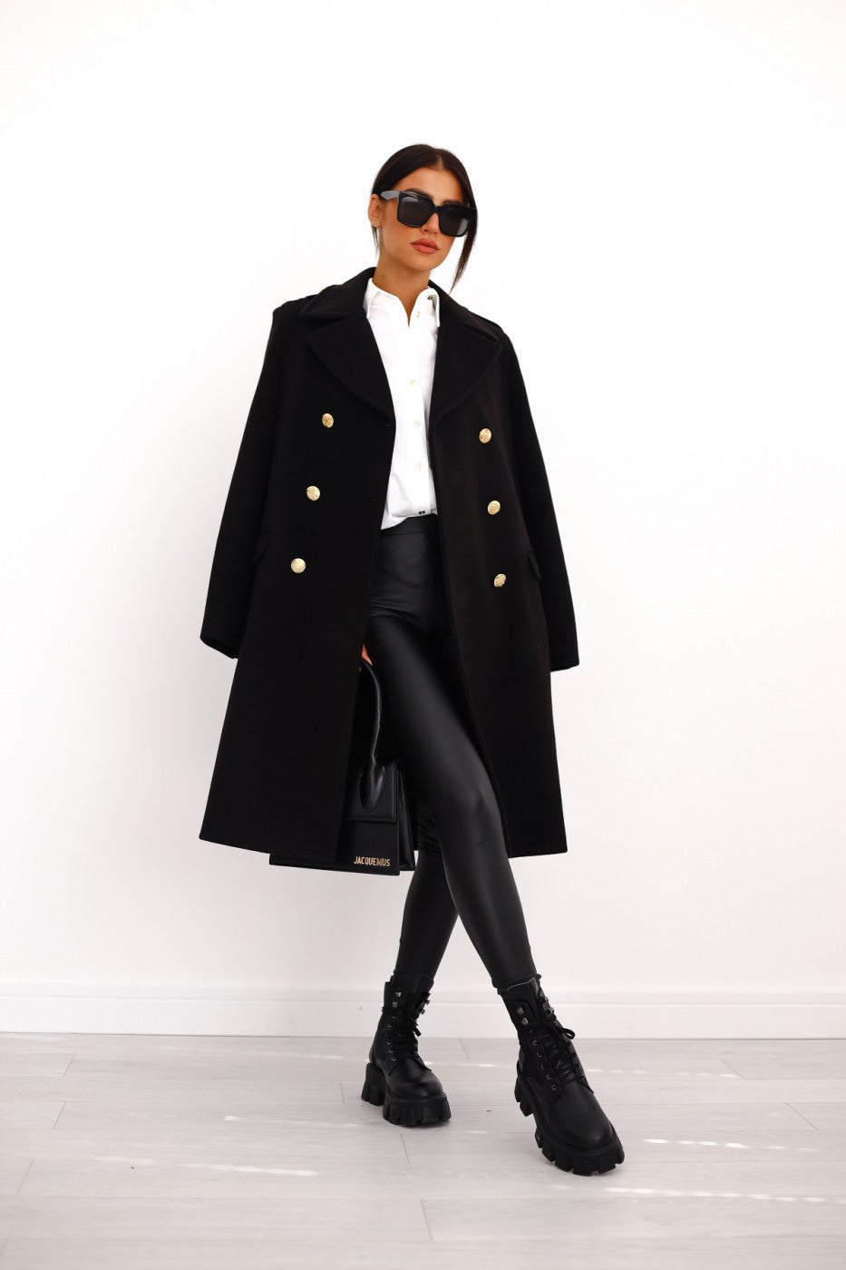 Ladies' Midi Winter Coat with Buttons