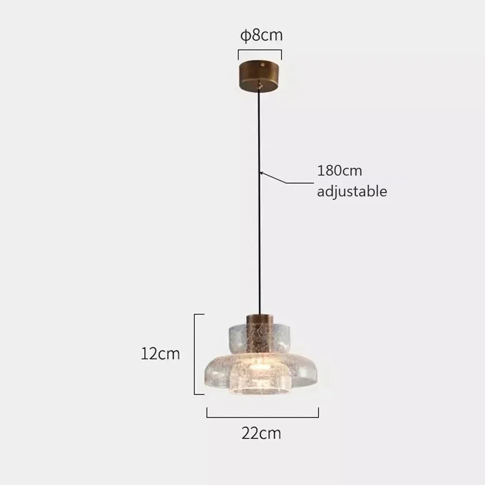 Retro LED Pendant Light Broken Glass - Luxurious & Stylish
