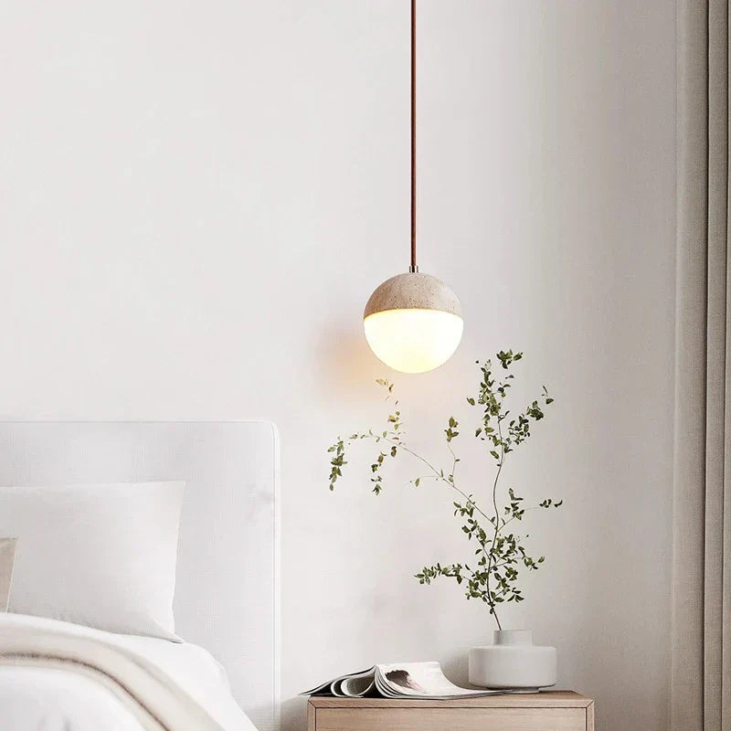 LED Pendant Lamp Made of Natural Stone – Modern Ambient Lighting