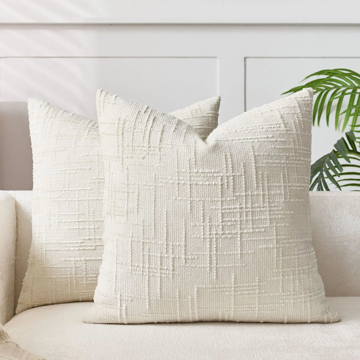 Fodera per cuscino in ciniglia con texture effetto bambù, per un ambiente lussuoso e accogliente