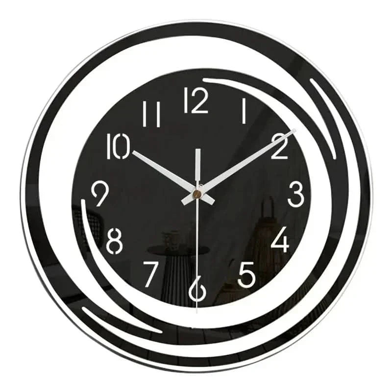 Ceas de perete modern, cu design minimalist circular și mecanism silențios