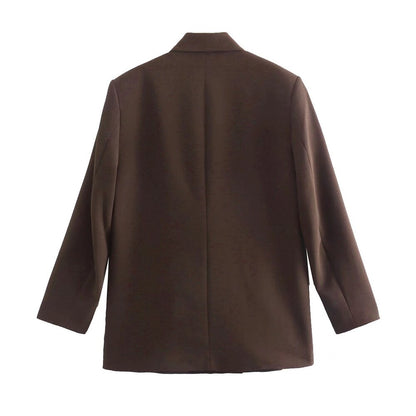 PowerChic – Elegant Double-Breasted Blazer for Women