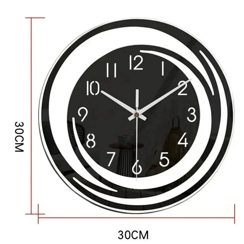 Ceas de perete modern, cu design minimalist circular și mecanism silențios