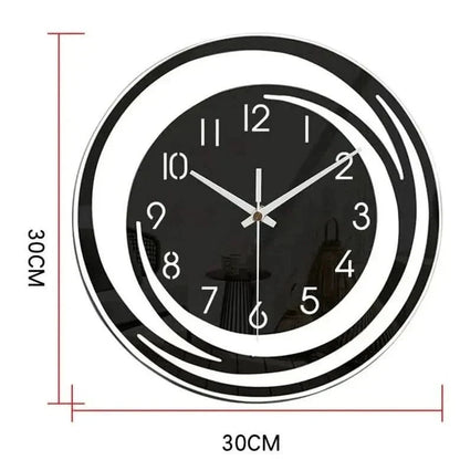 Ceas de perete modern, cu design minimalist circular și mecanism silențios