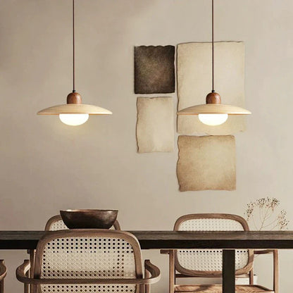 Bambusové závěsné LED svítidlo ve skandinávském retro stylu