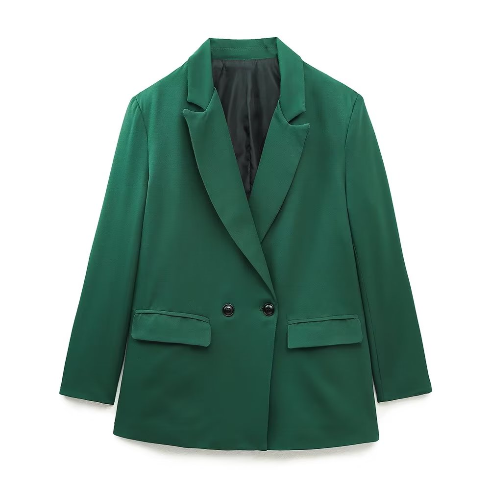 PowerChic – Elegant Double-Breasted Blazer for Women