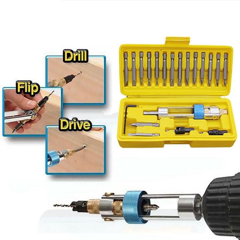 FlippDrill set - rotating head for precise drilling