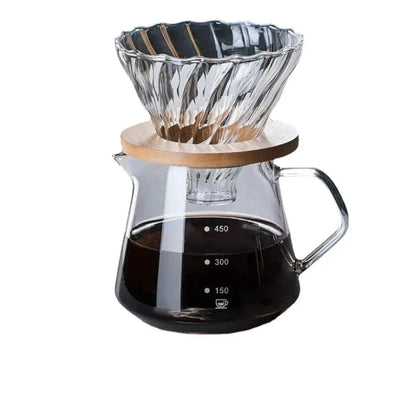 Set per caffè filtro - Supporto e caraffa in legno - Gusto perfetto