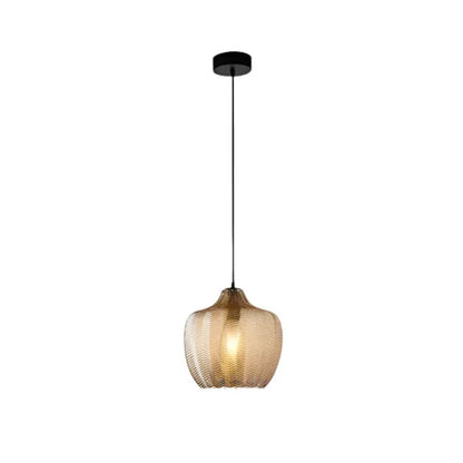 Lampă suspendată din sticlă ondulată, în stil nordic – Design elegant și modern