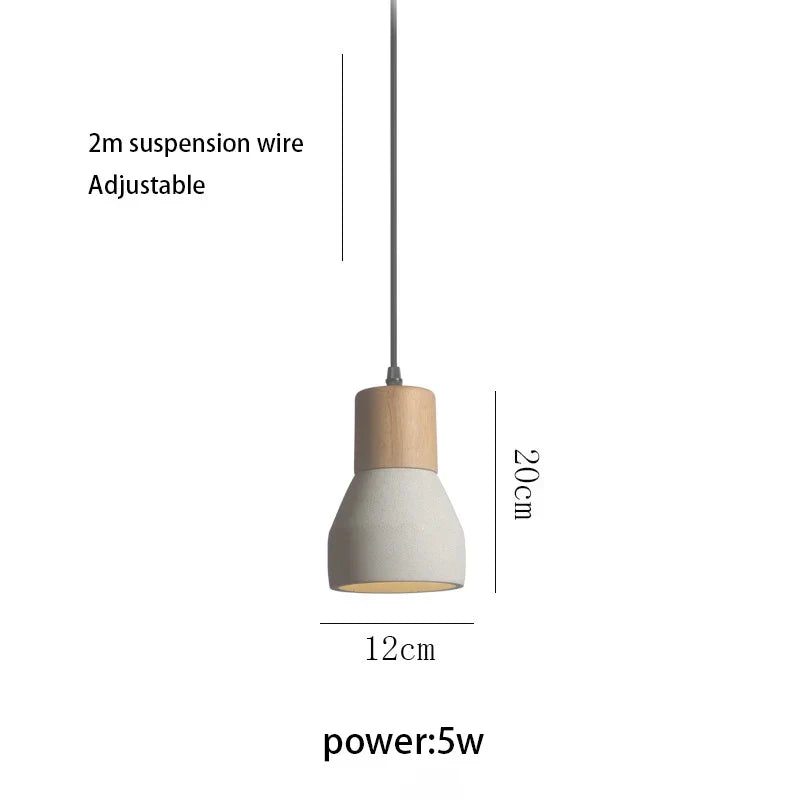 Minimalist Italian Pendant Light in Concrete