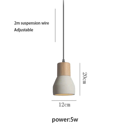 Minimalist Italian Pendant Light in Concrete