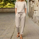 Comfortable Ladies Co-ord Set Two-Piece Set with Top and Trousers