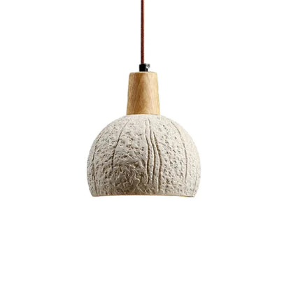 Elegante runde Pendelleuchte aus Beton mit LED-Beleuchtung