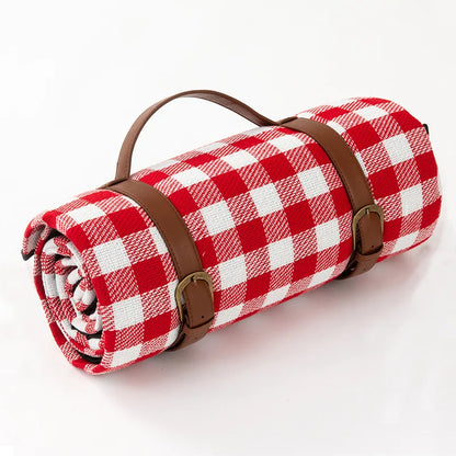 Coperta da picnic impermeabile con motivo a quadri e comoda imbottitura in schiuma