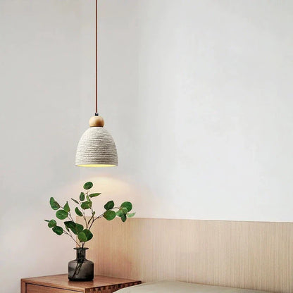 Retro Cream LED Pendant Light – Warm and Stylish
