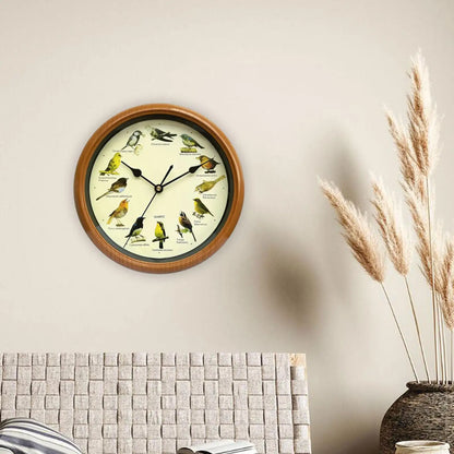 Wanduhr - Dekorativer Zeitmesser mit Vogelstimmen - Einzigartige Atmosphäre