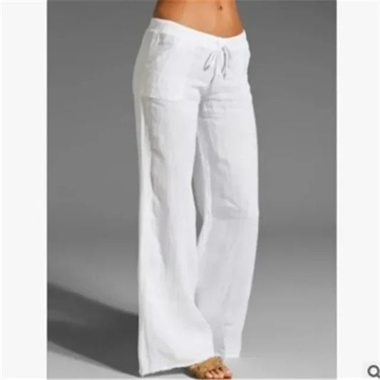 Pantalones casuales de lino para mujer - Julie