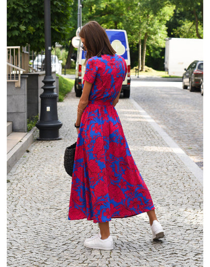 Summer Maxi Dress with Flowers - Linda