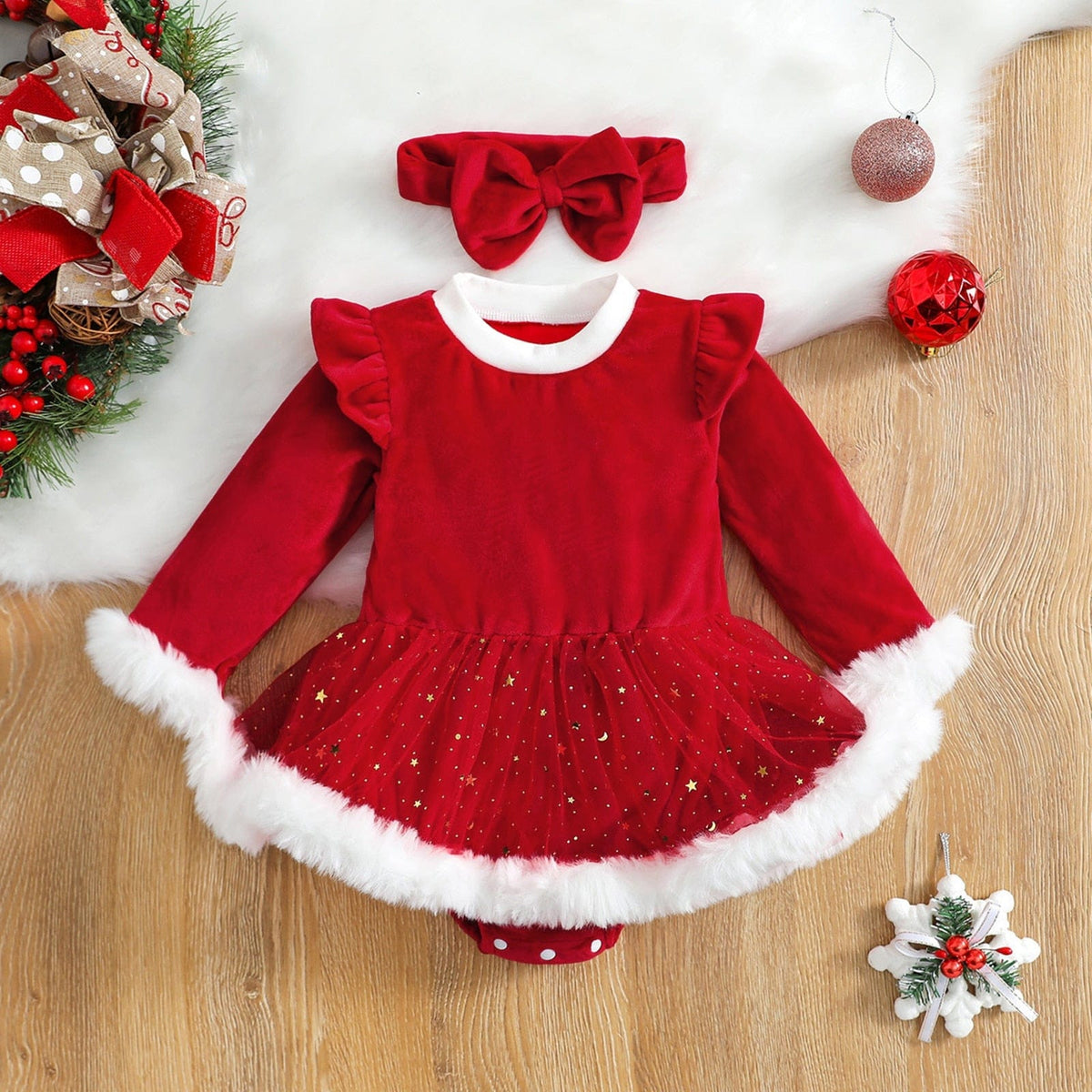 Abito Christmas Dream - Abito festivo con fascia per bambini