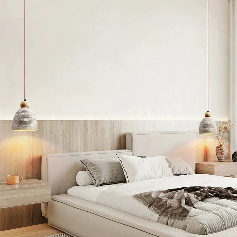 Retro Cream LED Pendant Light – Warm and Stylish