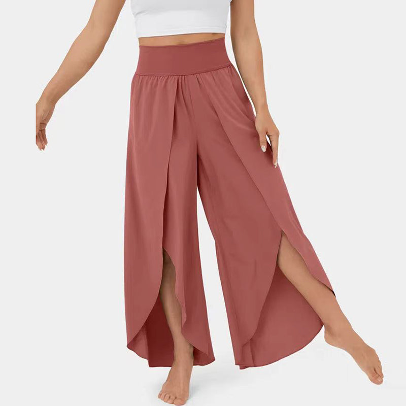 High-Waist Palazzo Pants with Flowing Legs