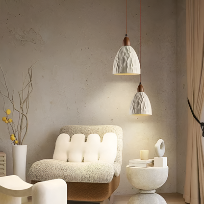 Retro LED Pendant Light in Concrete - Industrial Design