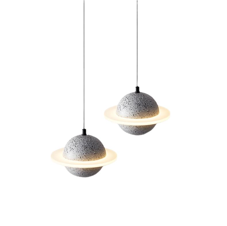 LED csillár csillag formában, travertin kivitelben – Modern, indusztriális függőlámpa