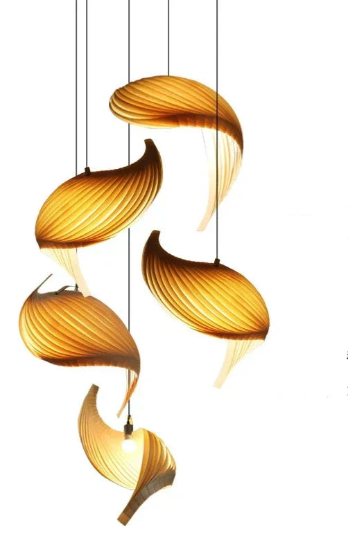 Japanese Vortex LED Pendant Light - Minimalist Design