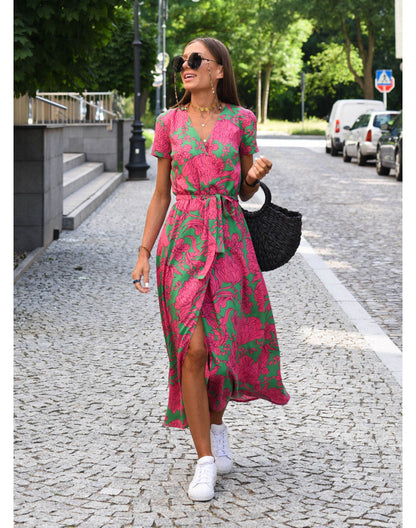 Summer Maxi Dress with Flowers - Linda