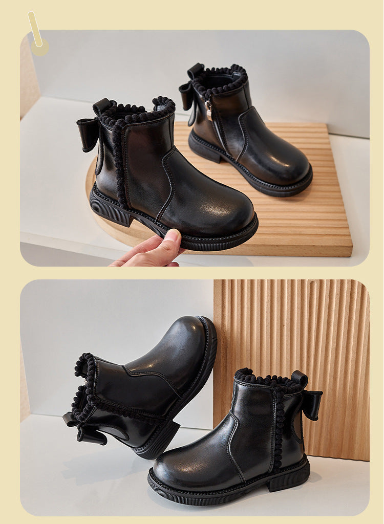 Leather Ankle Boots for Children with Zip – Comfortable Fit and Timeless Design