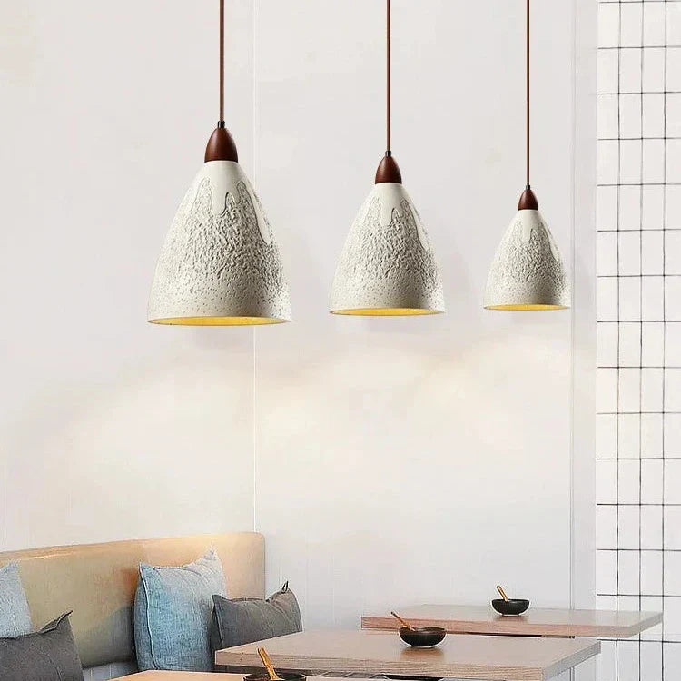 Retro Pendant Light with Cement Finish - E27 LED