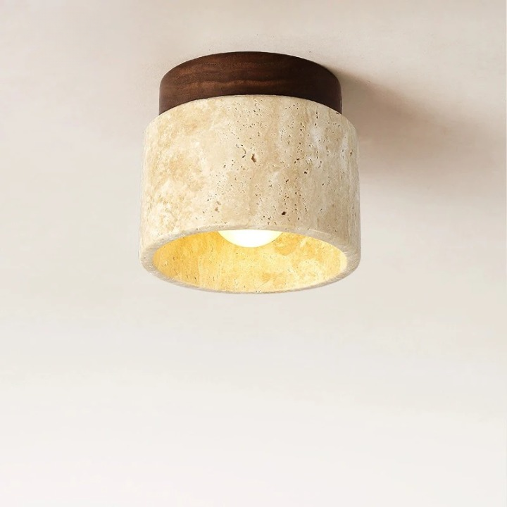 LED Ceiling Lamp Travertine - Retro & Modern Design