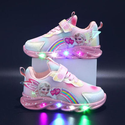 Sneakers glitterate arcobaleno - Scarpe LED per bambini avventurieri