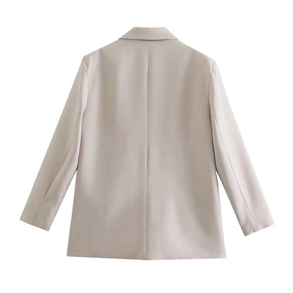 PowerChic – Elegant Double-Breasted Blazer for Women