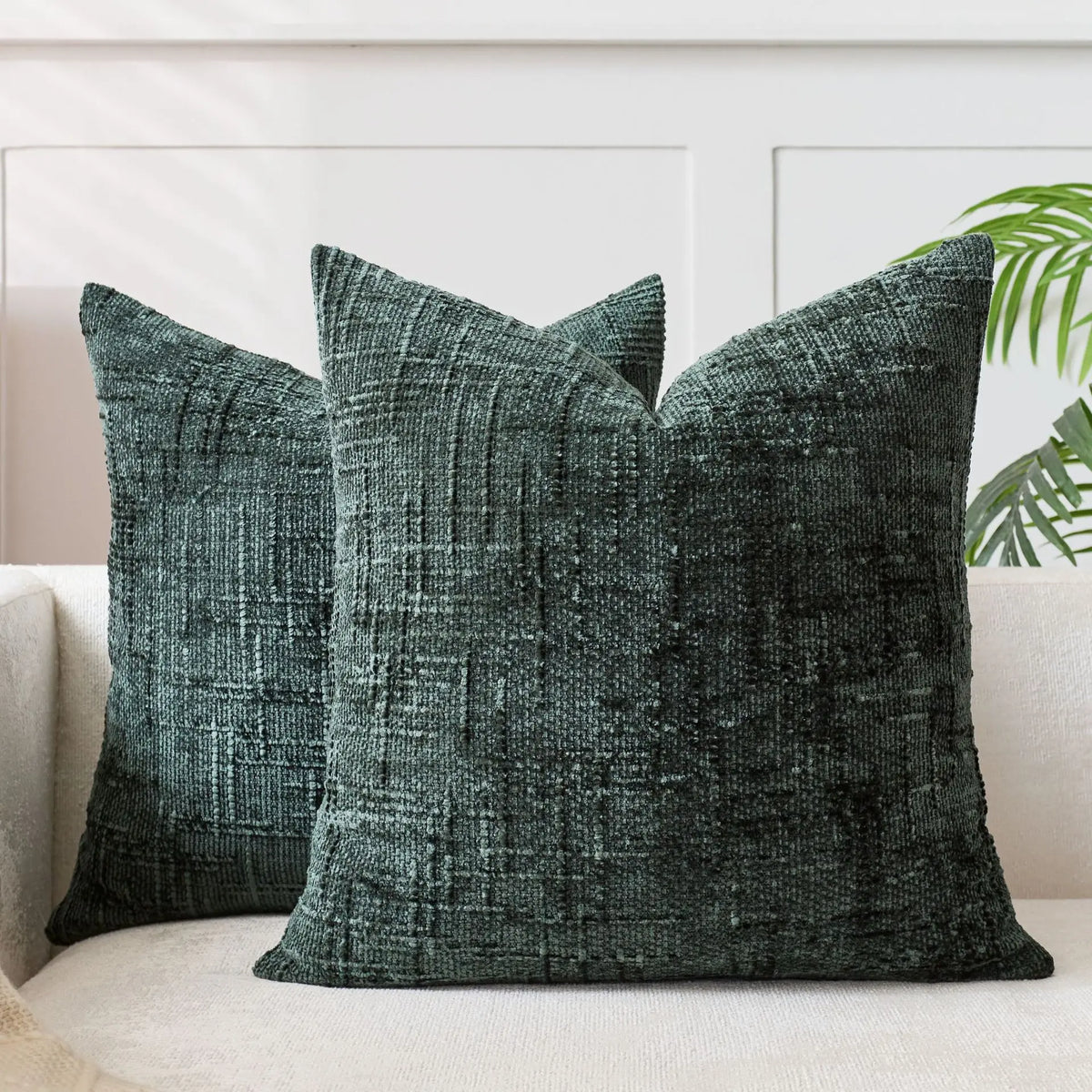 Fodera per cuscino in ciniglia con texture effetto bambù, per un ambiente lussuoso e accogliente