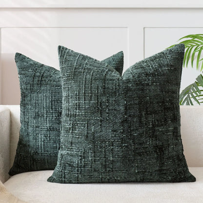 Fodera per cuscino in ciniglia con texture effetto bambù, per un ambiente lussuoso e accogliente