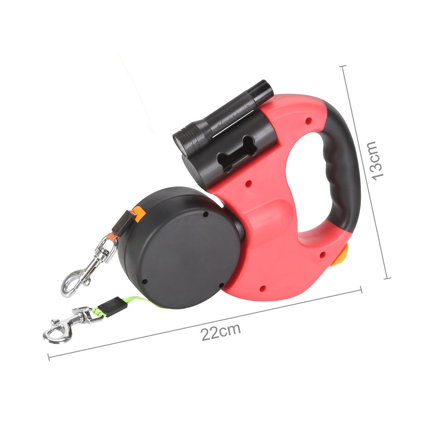 PetWorld - Double Innovative Retractable Dog Lead with Light