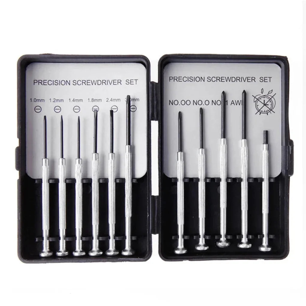 Compact 11-delige precisieschroevendraaierset met draagtas