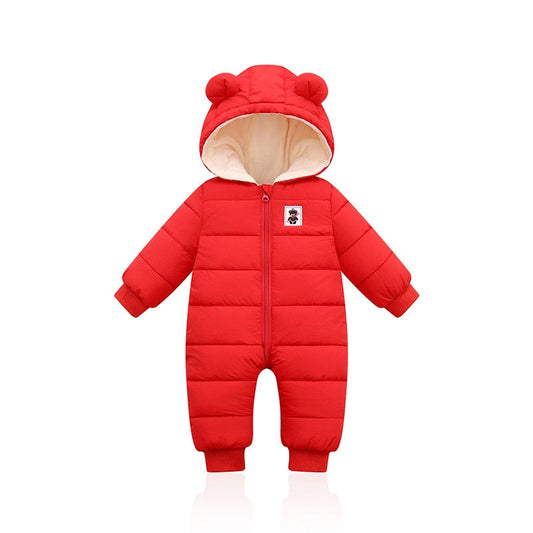 Babygrow de inverno quente e aconchegante com orelhinhas
