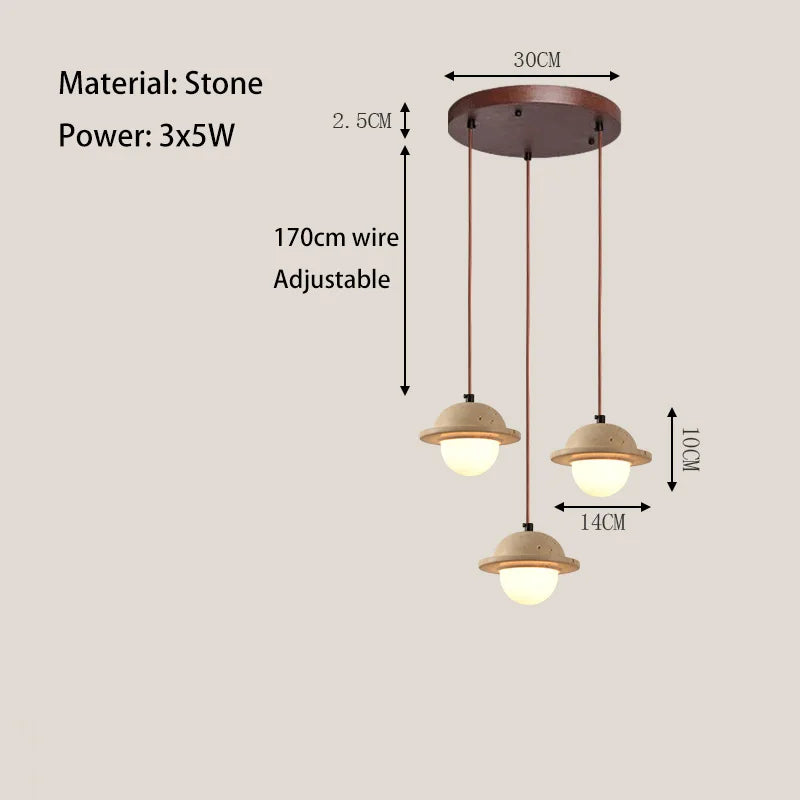 Travertine Pendant Lamp - Modern & Natural Design