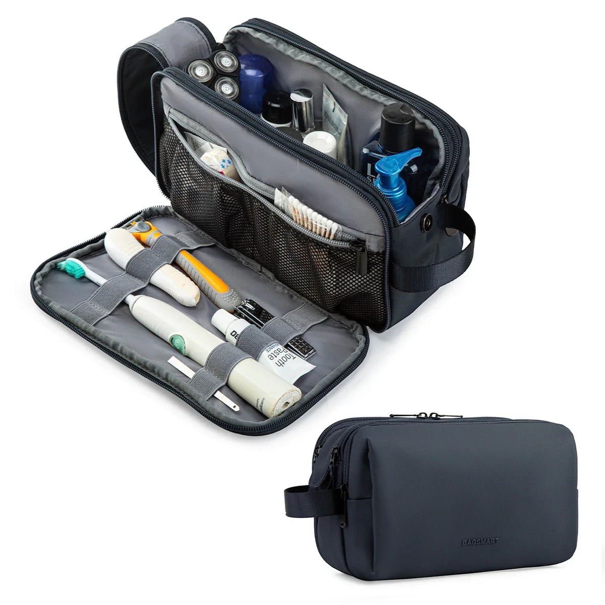 Beauty case idrorepellente con scomparti multipli e cerniere – Pratico per i viaggi