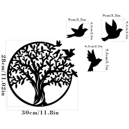 Nature's Harmony Wall Decoration – Tree and Birds