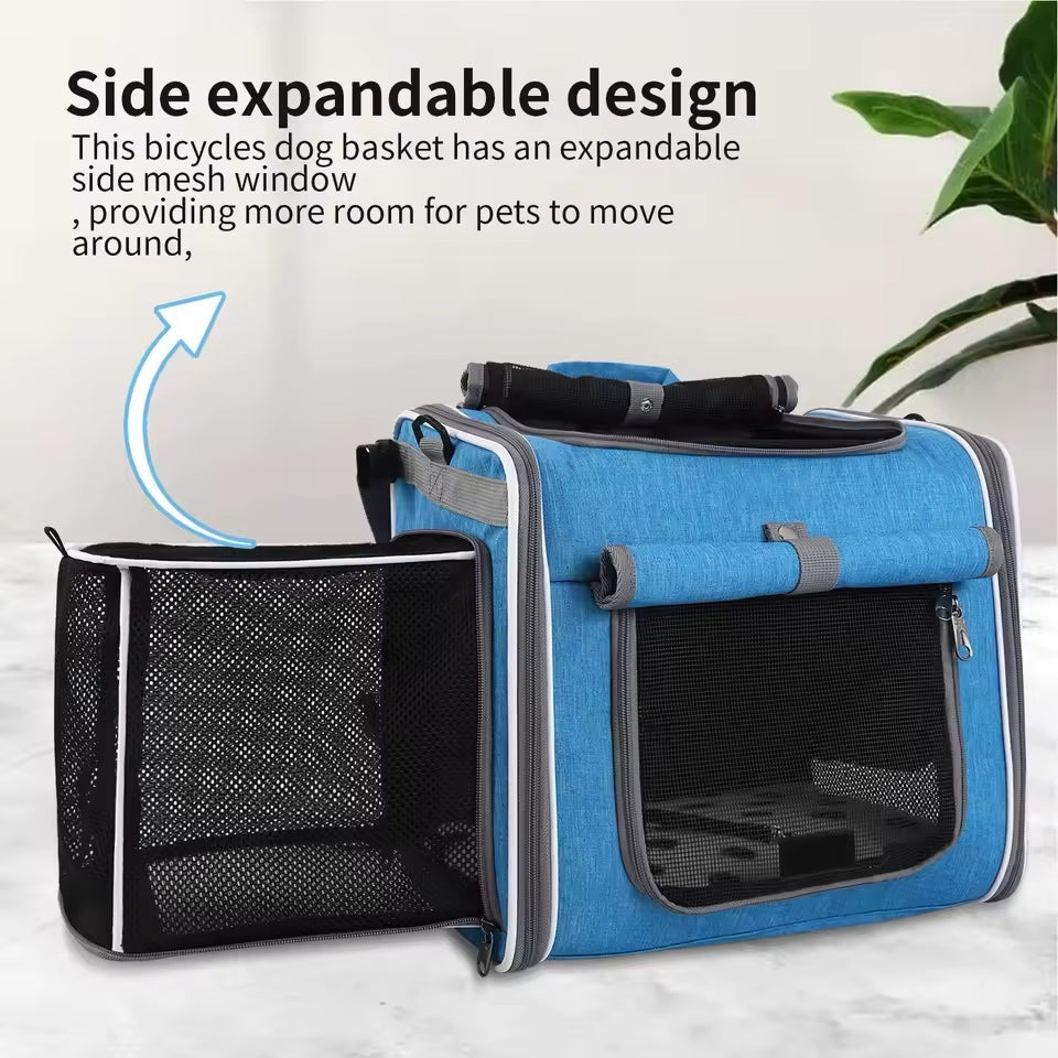 Cesta extensible para bicicleta para mascotas - Cómoda y segura para perros pequeños y gatos
