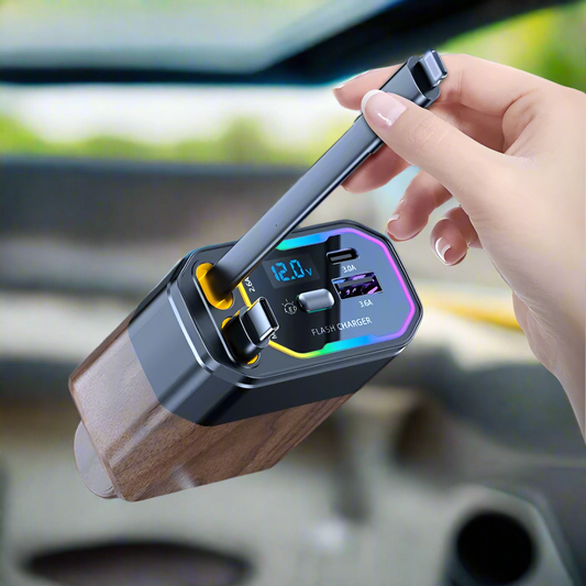 Cargador de coche plegable 4 en 1 de 120W