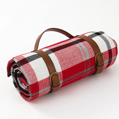 Coperta da picnic impermeabile con motivo a quadri e comoda imbottitura in schiuma