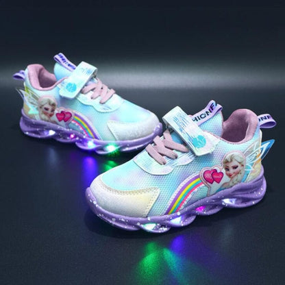 Sneakers glitterate arcobaleno - Scarpe LED per bambini avventurieri