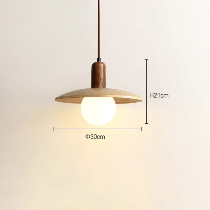 Bambusové závěsné LED svítidlo ve skandinávském retro stylu