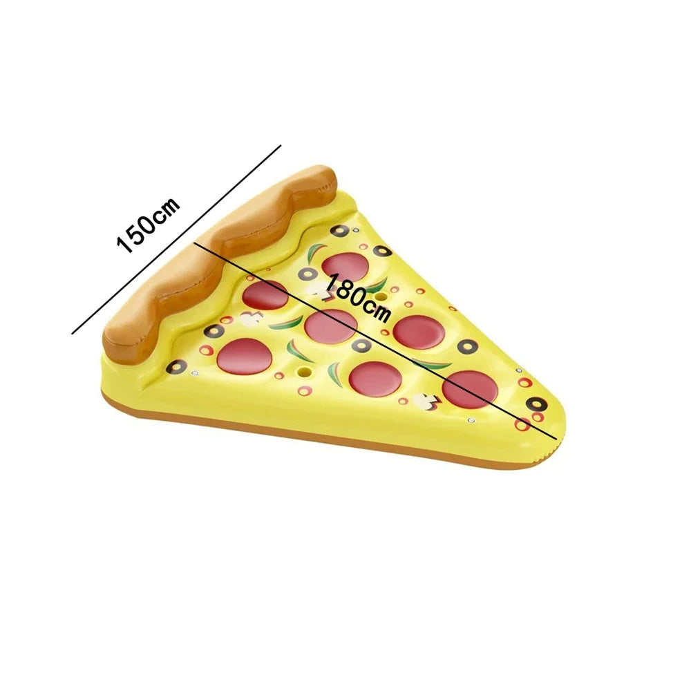 Colchoneta gigante para piscina con forma de pizza - relájate y disfruta con estilo