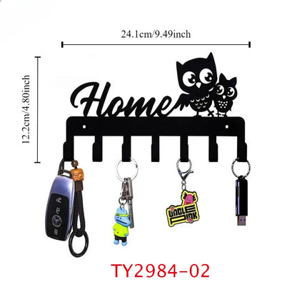 Elegant Wall-Mounted Key Holder - Stylish Solution for Keys and Accessories