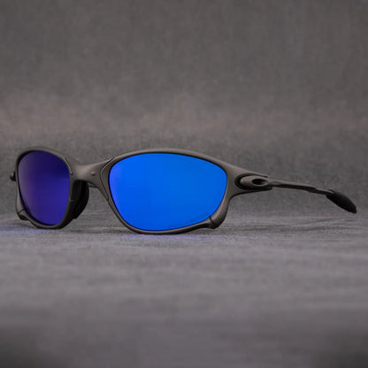 Gafas de sol deportivas polarizadas - montura metálica con lentes rojas
